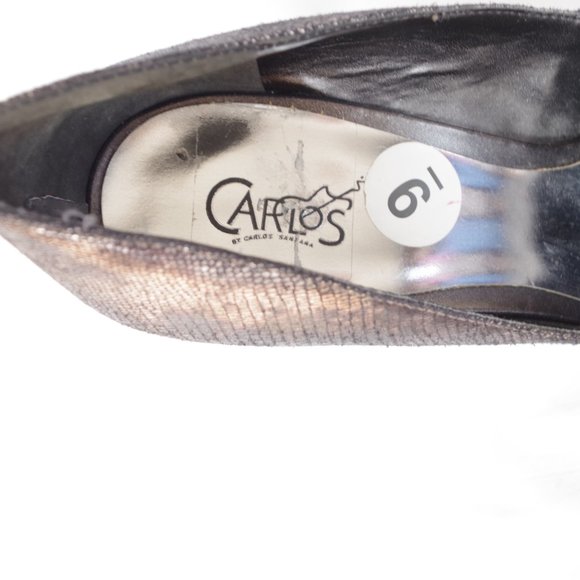 Carlos Santana "Outburst" Metallic Pump Style Heels- Sz. 9 - Picture 3 of 5